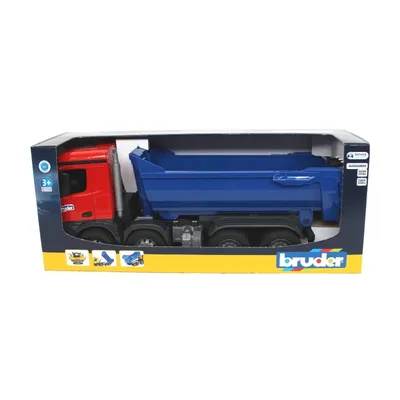 Bruder Kiper kamion MB Arocs Halfpipe 3621, Plavi