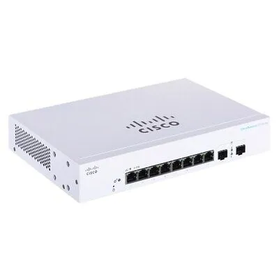 Cisco Switch CBS220, 8 GE portova, Eksterno napajanje, Sivi