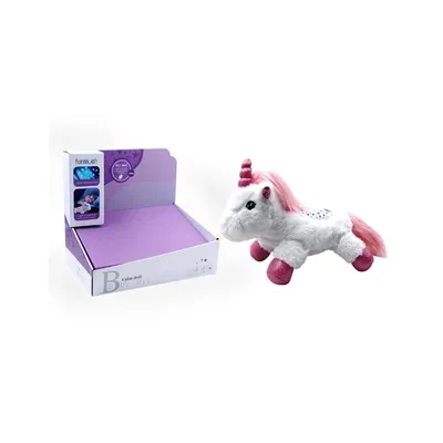 PlišanI Unicorn sa projektorom 067511, Bijeli