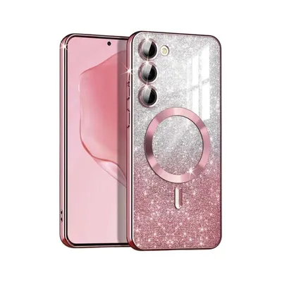 Maska za mobilni telefon Samsung S25+, MagSafe, Glitter, Roza