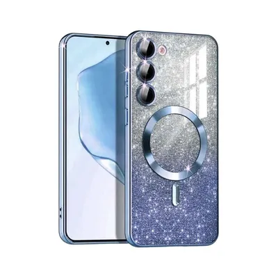 Maska za mobilni telefon Samsung S23, Glitter, MagSafe, Plava