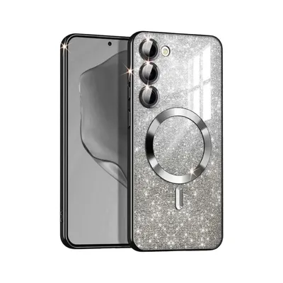 Maska za mobilni telefon Samsung S25, MagSafe, Glitter, Crna