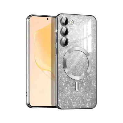 Maska za mobilni telefon Samsung S25+, MagSafe, Glitter, Srebrna boja