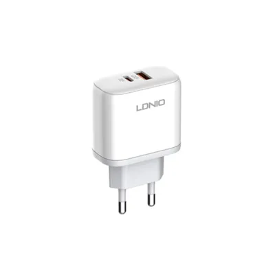 Ldino Kućni punjač A2526C, 45W, PD, Bijeli + USB-C na Lightning kabl, QC, Bijeli
