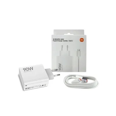 Xiaomi Punjač, 90W, Bijeli +USB na USB-C kabl, Bijeli