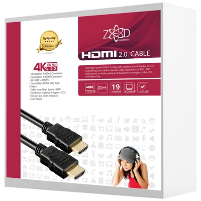 ZED electronic HDMI 2.0 kabl, 4K, 20 m, HDMI-4K/20