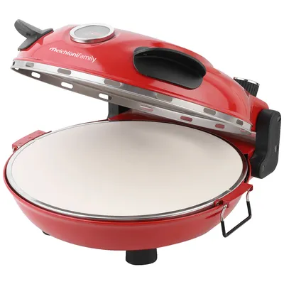 Melchioni Family Pizza pekač Bellanapoli Plus, sa termometrom, 1200 W, Crveni