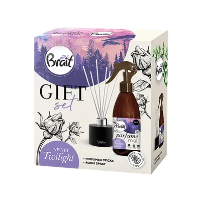 Brait Poklon set Velvet Twilight, Mirisni štapići 100 ml + Mirisni sprej, 325ml