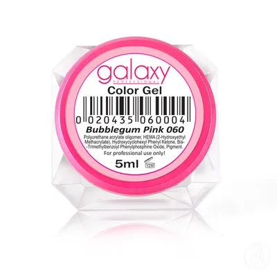 Galaxy Professional UV/LED Kolor gel za nokte 060 Bubblegum Pink, 5 ml