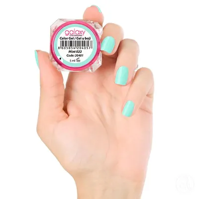 Galaxy Professional UV/LED Kolor gel za nokte 022 Mint, 5 ml