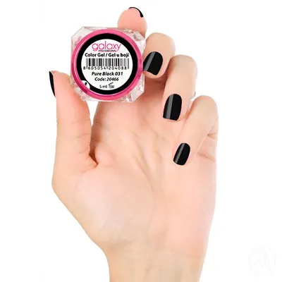 Galaxy Professional UV/LED Kolor gel za nokte 031 Pure Black, 5 ml