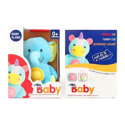Baby Sunki Plišani slon sa svjetlom 067429, Plavi