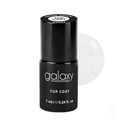 Galaxy UV/LED No Cleanse Top Coat, 7ml, Silver Touch