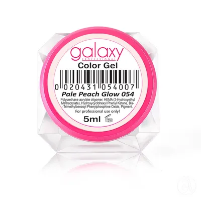 Galaxy Professional UV/LED Kolor gel za nokte 054 Pale Peach Glow, 5 ml