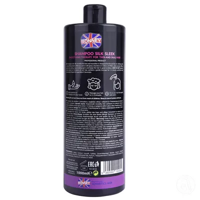 Ronney  Šampon za tanku i kosu bez sjaja Silk Sleek, 1000ml