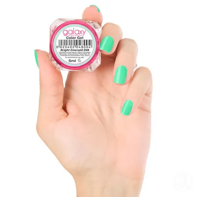 Galaxy Professional UV/LED Kolor gel za nokte 048 Bright Emerald, 5 ml