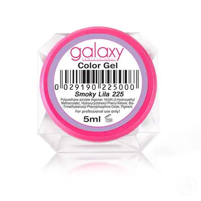 Galaxy Professional UV/LED Kolor gel za nokte 225 Smoky Lila, 5 ml