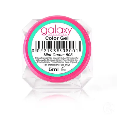 Galaxy Professional UV/LED Kolor gel za nokte 508 Mint Cream, 5 ml