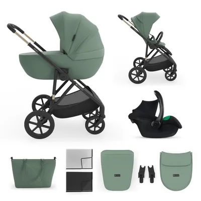 Kinderkraft Kolica 3u1 Prime 3 52467, Tamno zelena