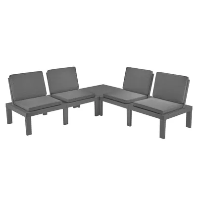 Progarden Vrtni set Molok sa jastucima, Antracit-Sivi
