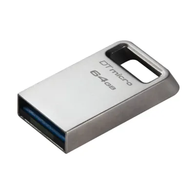Kingston Flash memorija DataTraveler Micro, 64GB, USB 3.2, Metalno kućište, Crna
