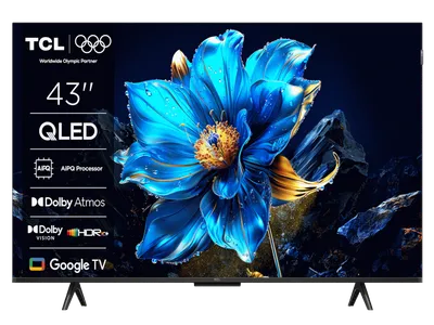 TCL Televizor 43P7K, 43", QLED, 4K, UHD, Google TV, HDR, Dolby Vision, Dolby Atmos