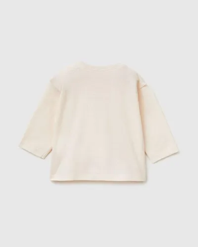 Benetton Majica s vezom za bebe 3I1XA1070W-35P-68, Breskva boja