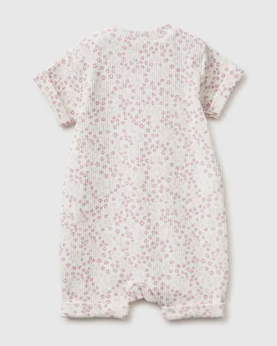 Benetton Kratki kombinezon za bebe 366PAT01FW-63G-74, Bijeli
