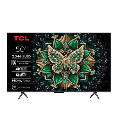 TCL Televizor 50C6K, 50", QD-Mini LED, 4K, Google TV, HDR10+, Dolby Atmos, 144Hz