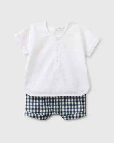 Benetton Komplet za bebe 4T06AK003W-901-74, Krem