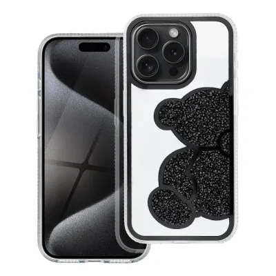 Teddy Bear Maska za mobilni telefon Iphone 16, Crna