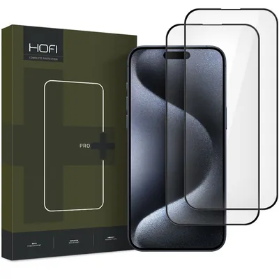Hofi Zaštitno staklo za mobilni telefon Iphone 16 Pro Pro+, 2 komada, Crno
