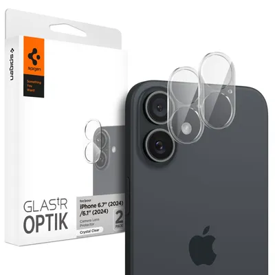 Spigen Zaštitno staklo za kameru za mobilni telefon Iphone 16 / 16 Plus Optik, 2 komada, Providno