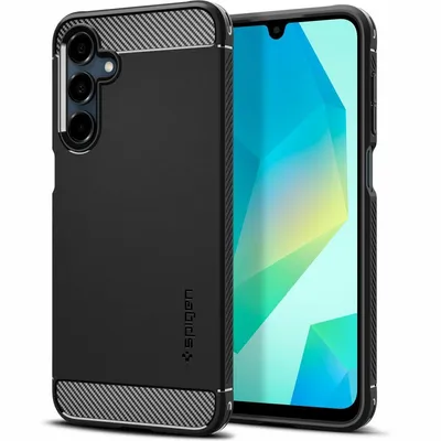 Spigen Maska za mobilni telefon Galaxy A16 4G / 5G Rugged Armor, Crna