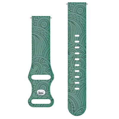 Carven Pattern Silikonska narukvica za pametni sat, 20mm, Zelena