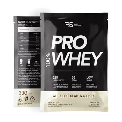 Basic Supplements  Pro Whey, 30 g, Bijela čokolada i keks