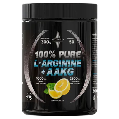 Azgard Pure L-Arginine + AAKG 100%, 300 g,Limun