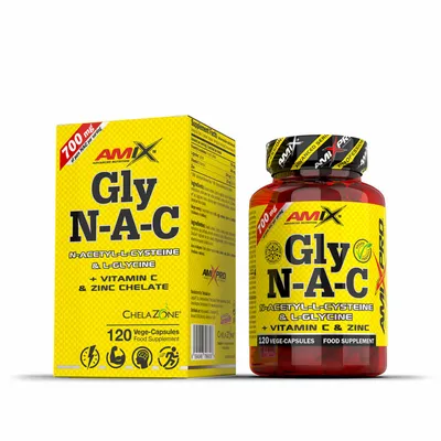 Amix Nac+Glycine+Zink+Vit C, 120 vegan kapsula