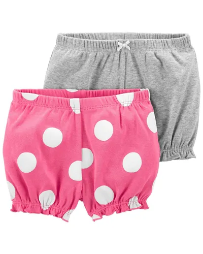 Carters Šorts za bebe, 2 komada, Roze-sivi