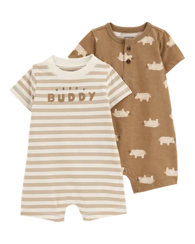Carters Stampla za bebe 1S701510, 2 komada, Smeđa