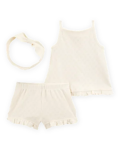 Carters Komplet za bebe majica, šorts i traka 1S529010