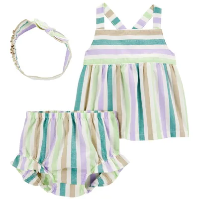 Carters Komplet za bebe majica, šorts i traka 1S485510