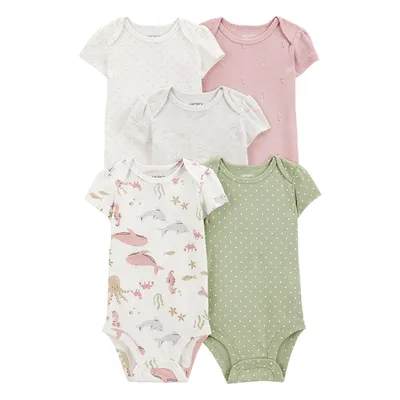 Carters Set bodija kratkih rukava za bebe, 5 komada