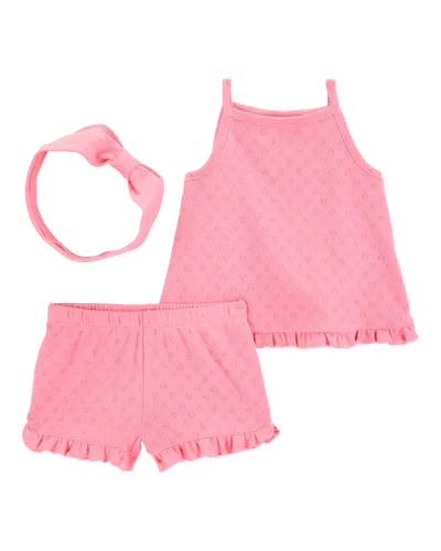 Carters Komplet za bebe, 3 komada, Rozi
