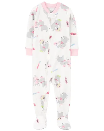 Carters Jednodijelna pidžama za bebe 1R935710, Bijela