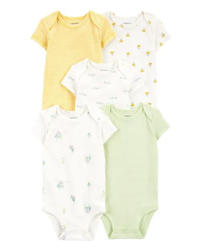 Carters Bodi za bebe kratkih rukava, 1S790610, 5 komada, Šareni