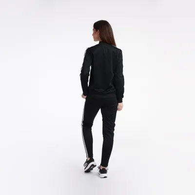 Adidas Ženski komplet trenerke s 3 pruge, crne boje
