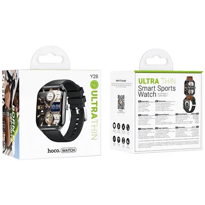 hoco Pametni sat Y28, 1.96", AMOLED, Bluetooth, IP67, Crni
