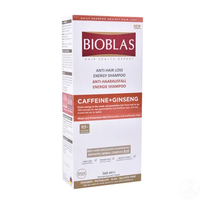 BIOBLAS Šampon protiv opadanja i za jačanje kose kofein i žen-šen 360ml