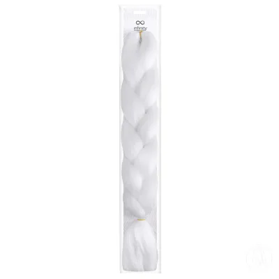 Infinity Vještačka kosa za pletenice, 60cm, Bijela